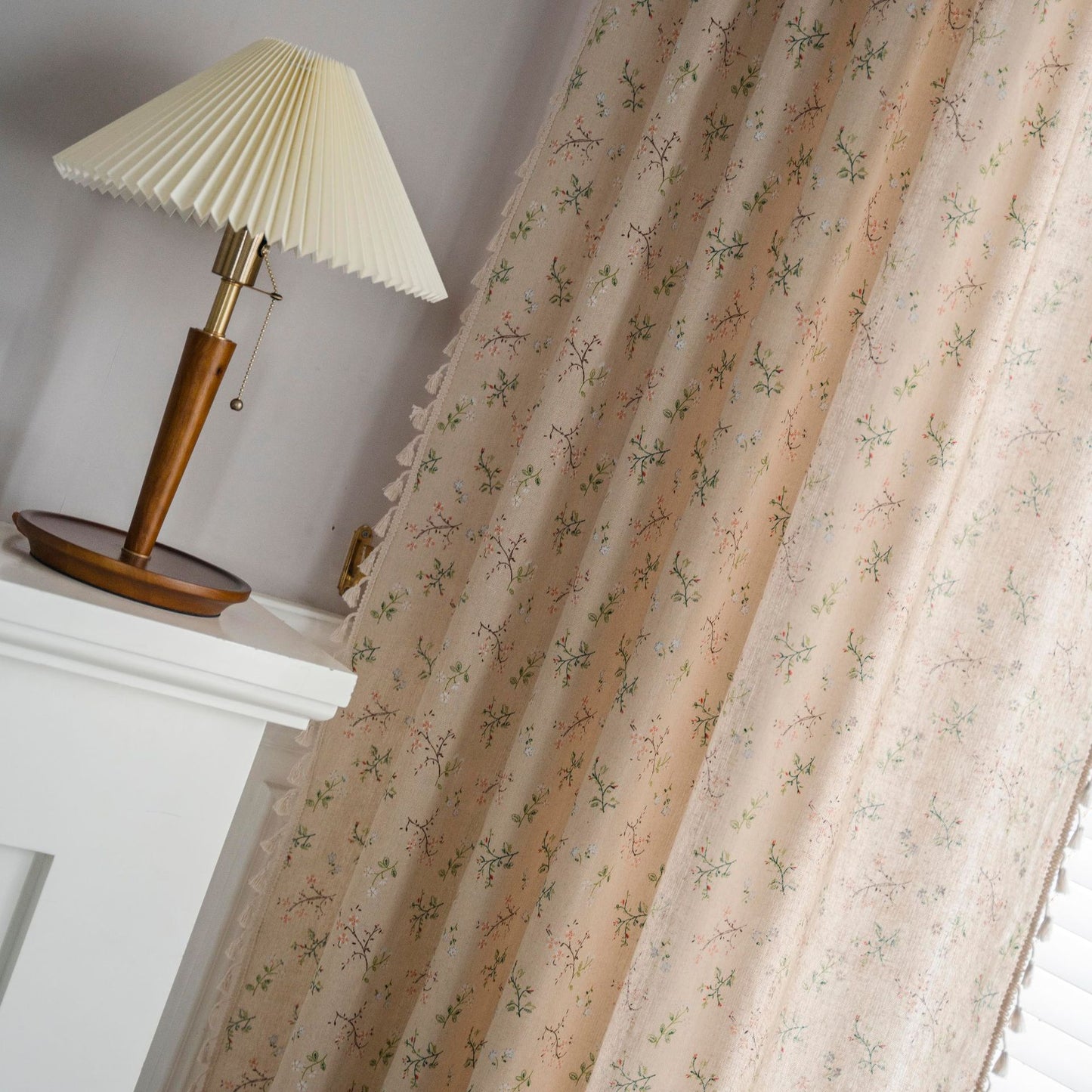 American vintage farmhouse curtain