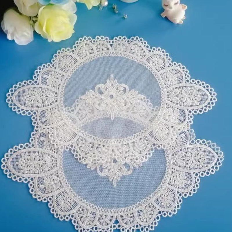 Luxury lace Oval Christmas flower Embroidery table cloth