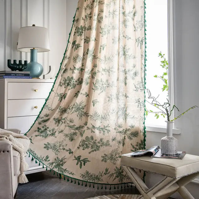 American vintage farmhouse curtain