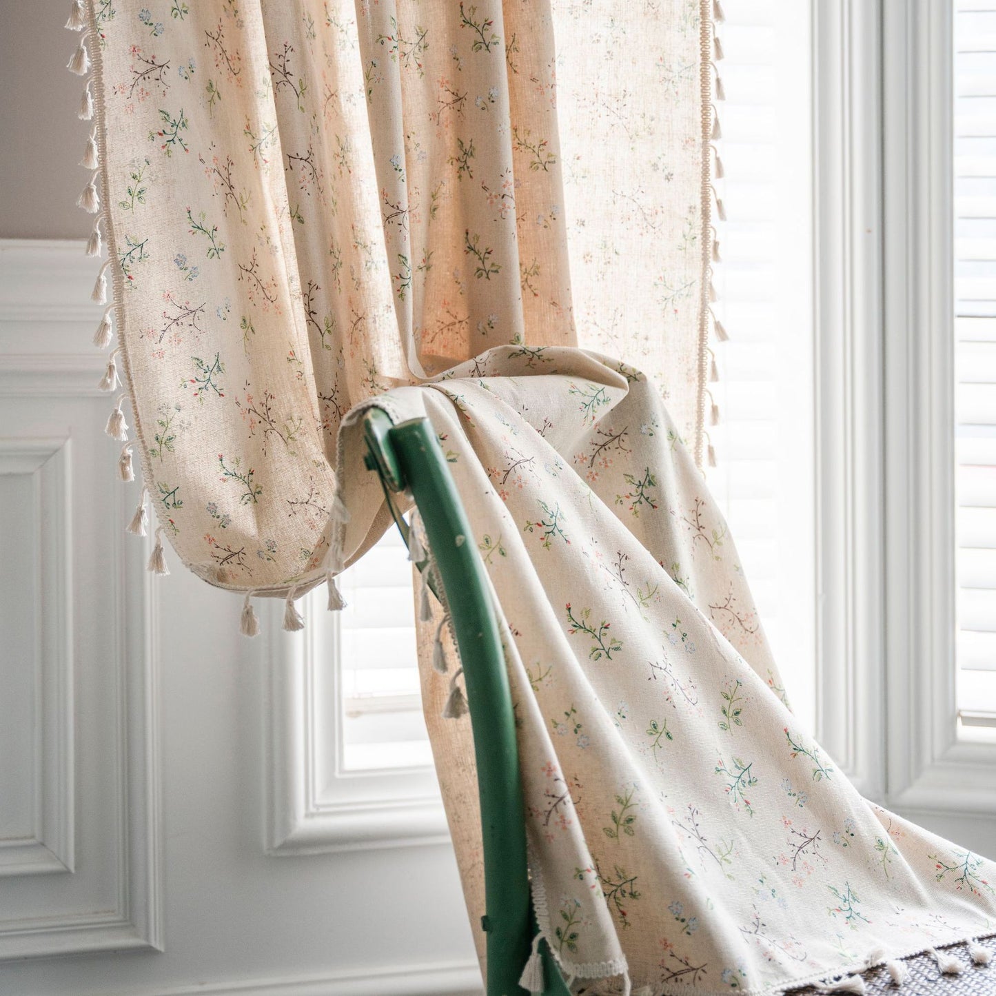 American vintage farmhouse curtain