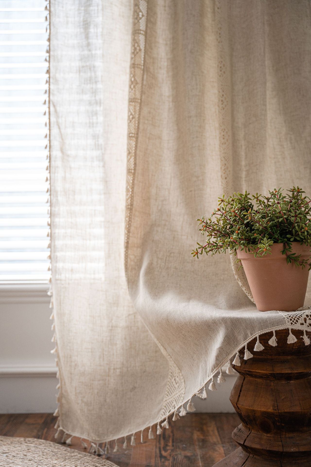 American vintage farmhouse curtain